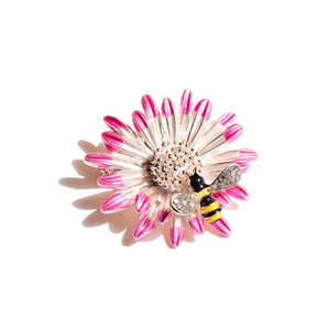 ‘Pink Daisy' Brooch