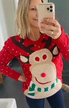 Load image into Gallery viewer, Christmas ‘Pom Pom Reindeer’ Jumper