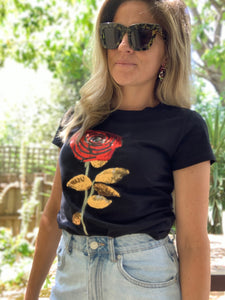 English Rose Sequinned T-shirt