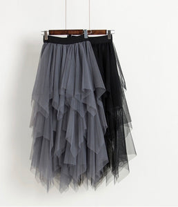 'Luna' Tulle Skirt Blush/ Black